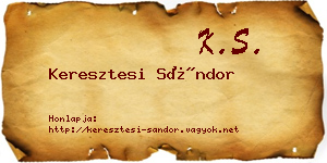 Keresztesi Sándor névjegykártya