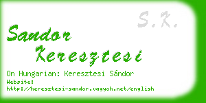 sandor keresztesi business card