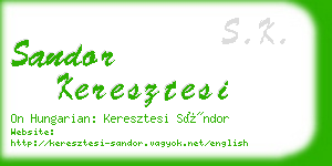 sandor keresztesi business card